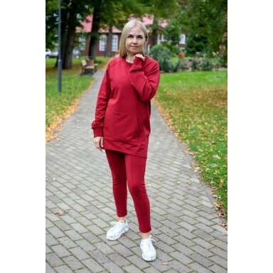 Bordo oversize stiliaus džemperis Bordo oversize stiliaus džemperis